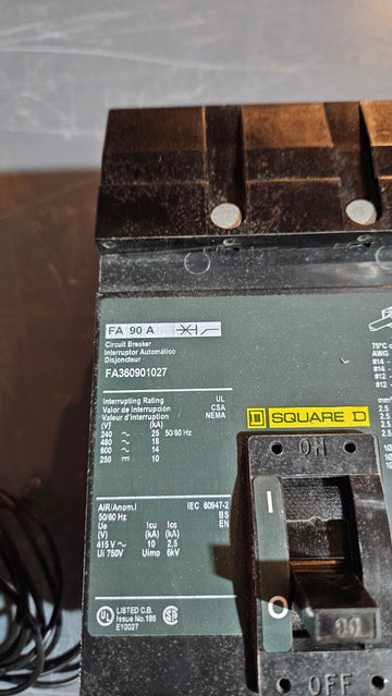 FA360901027 - New in Box  SQUARE D / SCHNEIDER MOLDED CASE CIRCUIT BREAKER