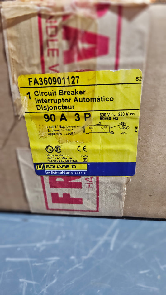 FA360901027 - New in Box  SQUARE D / SCHNEIDER MOLDED CASE CIRCUIT BREAKER