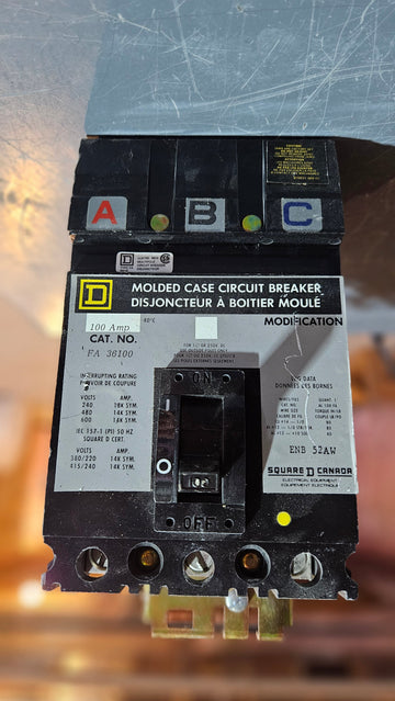 FA36100 - SQUARE D / SCHNEIDER MOLDED CASE CIRCUIT BREAKER