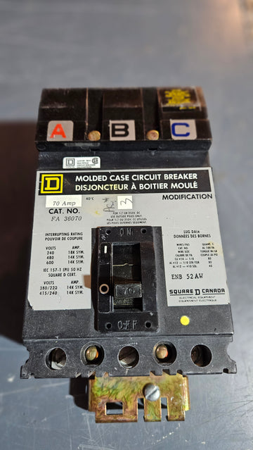 FA36070 - SQUARE D / SCHNEIDER MOLDED CASE CIRCUIT BREAKER