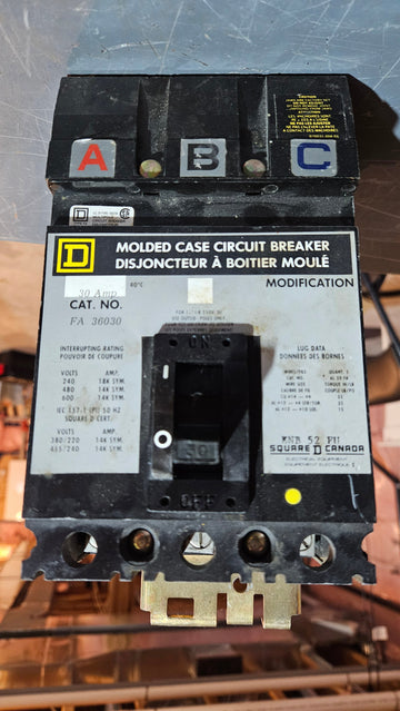 FA36030 - SQUARE D / SCHNEIDER MOLDED CASE CIRCUIT BREAKER
