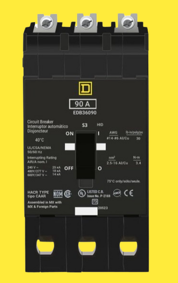 EDB36090 - SQUARE D / SCHNEIDER MOLDED CASE CIRCUIT BREAKER