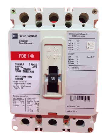 FDB3060S - EATON MOLDED CASE CIRCUIT BREAKER